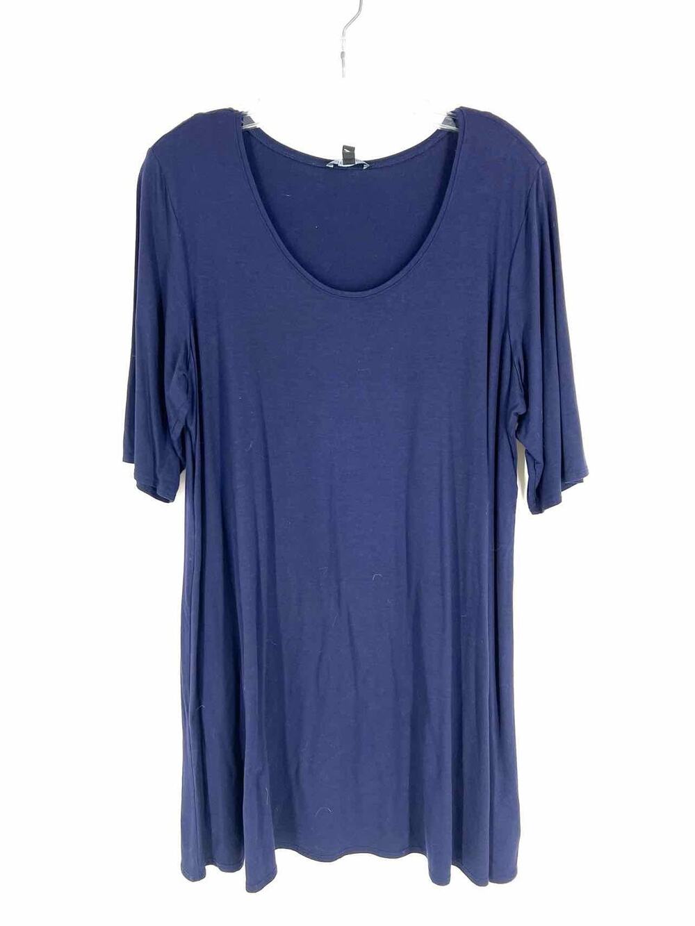 Eileen Fisher Size XL Navy Solid Tencel Designer Tunic